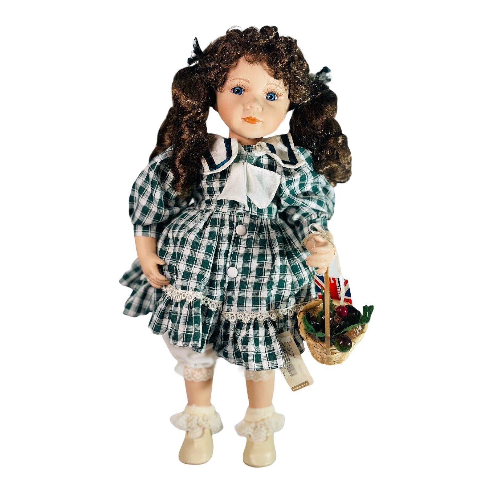 The Wimbledon Collection Porcelain 17'' Doll "KIMBERLY" w/Basket #A-3063