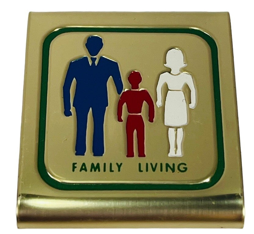 BSA FAMILY LIVING METAL BELT SLIDE MERIT CLIP BOY SCOUTS OF AMERICA VINTAGE