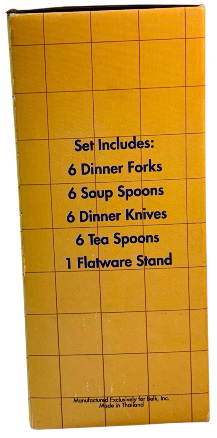 24-PIECE STAINLESS STEEL SILVERWARE SET FOR 6 HOME ACCENTS ESSENTIALS