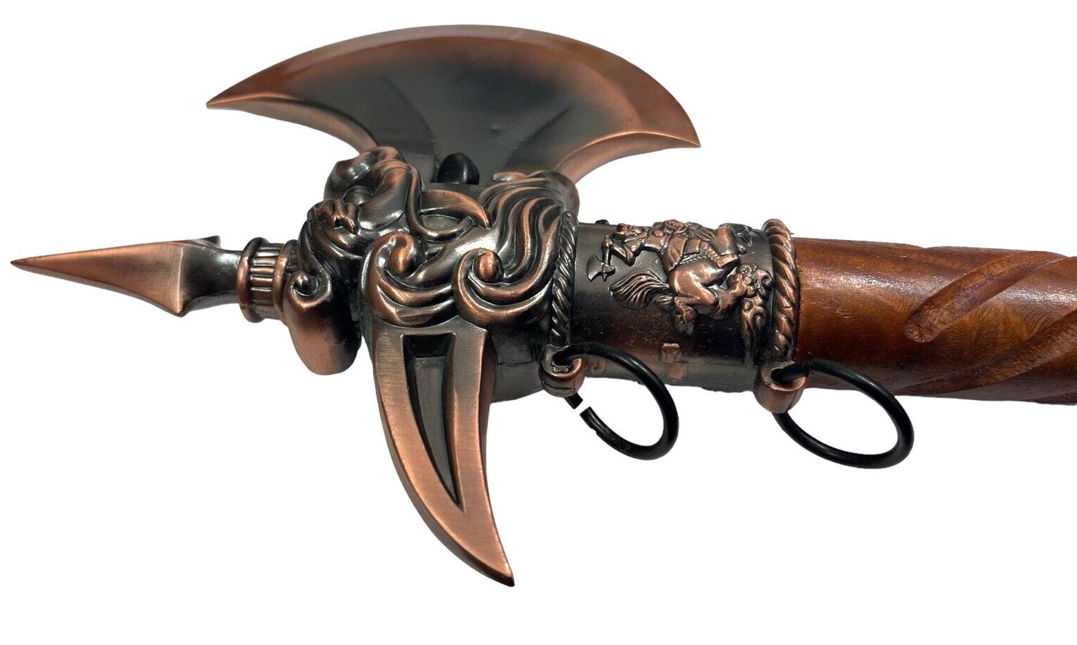 Viking Design Medieval Battle Axe 16th Century Half Moon/End Point-German 1/LEFT