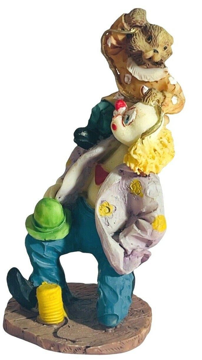 SITCO PORCELAIN CLOWNS #156 & 154 (H-3"x W-2") LOT OF 2~VINTAGE/MINT CONDITION