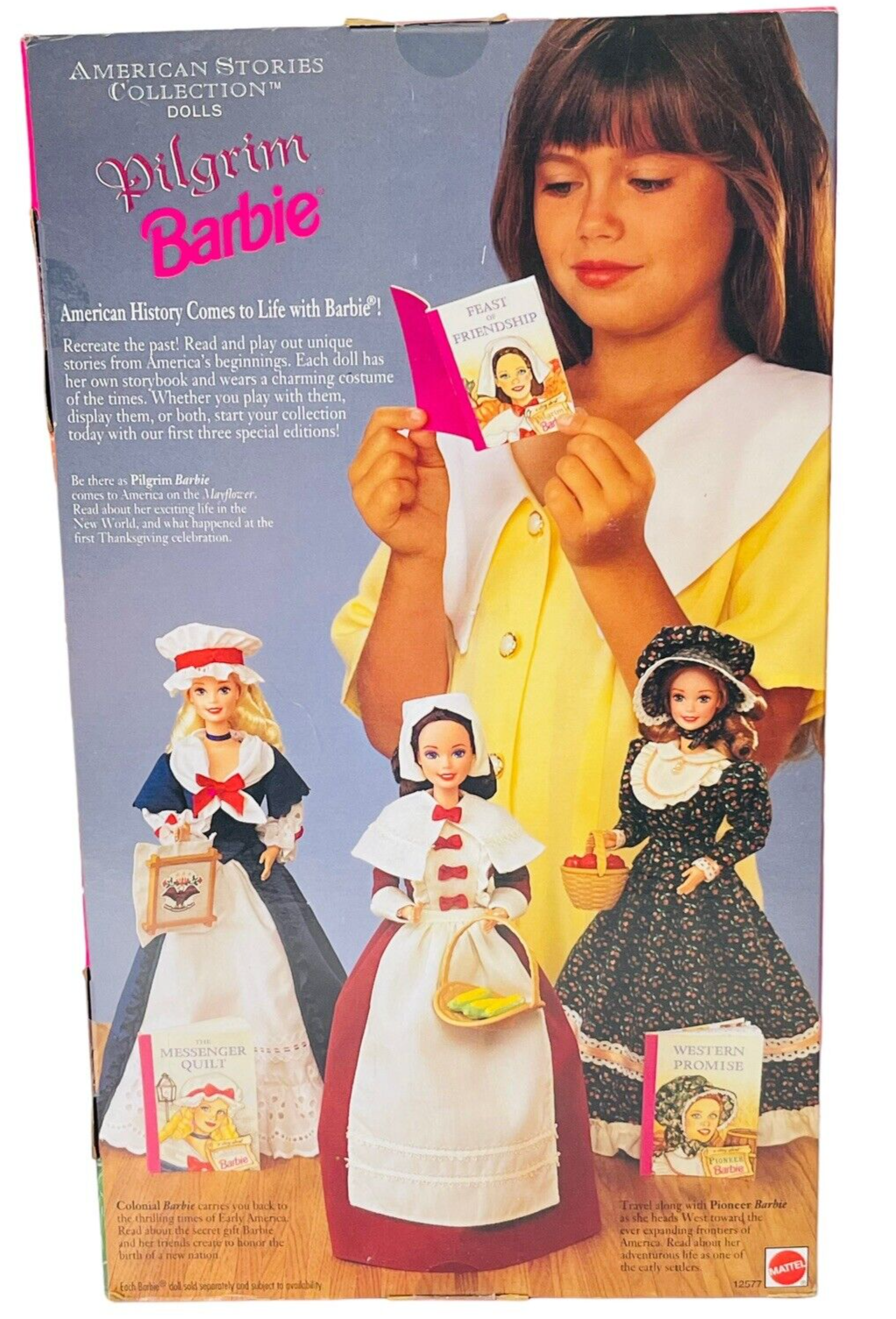 1994 Mattel 12577 Pilgrim Barbie Doll, American Stories Collection.