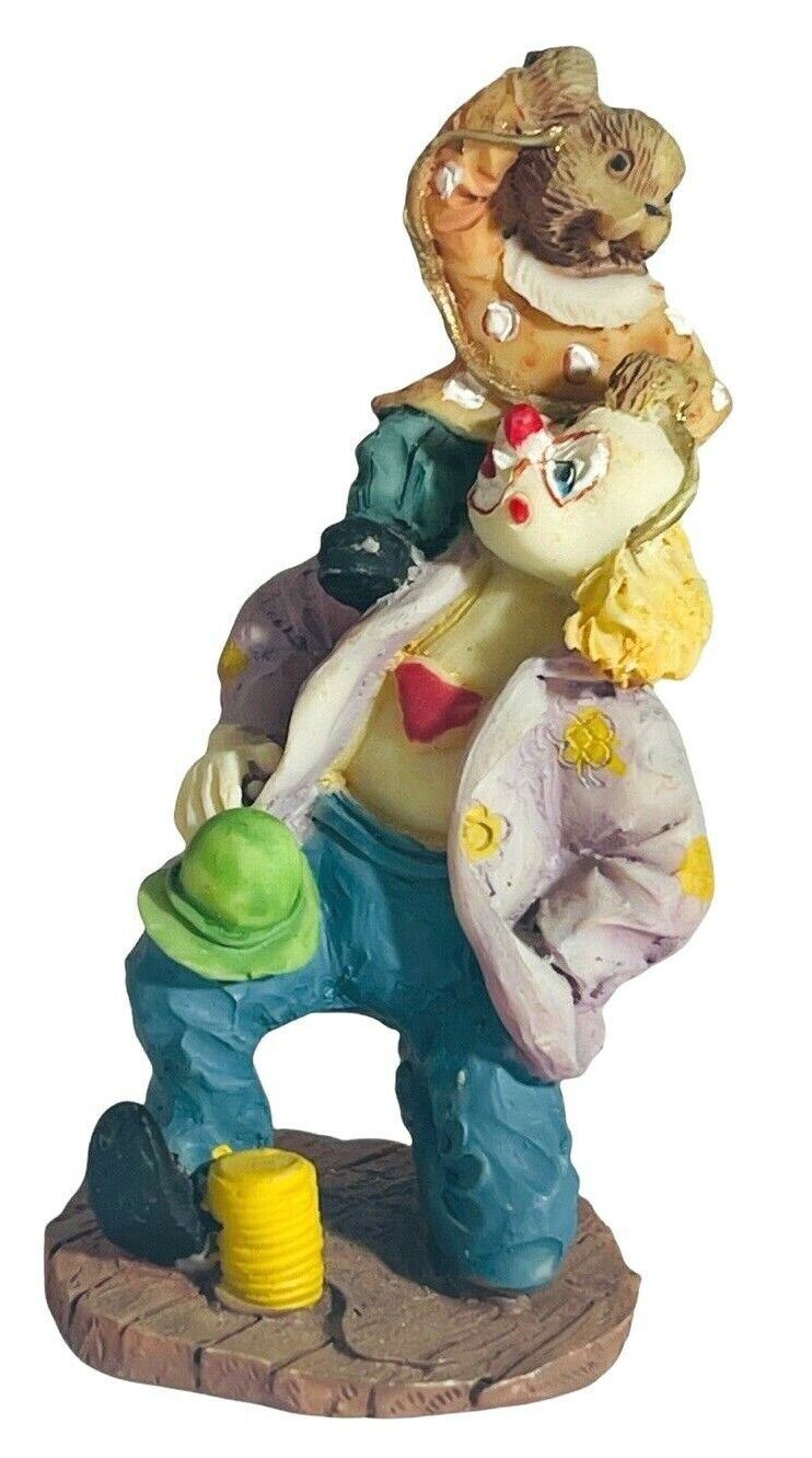 SITCO PORCELAIN CLOWNS #156 & 154 (H-3"x W-2") LOT OF 2~VINTAGE/MINT CONDITION