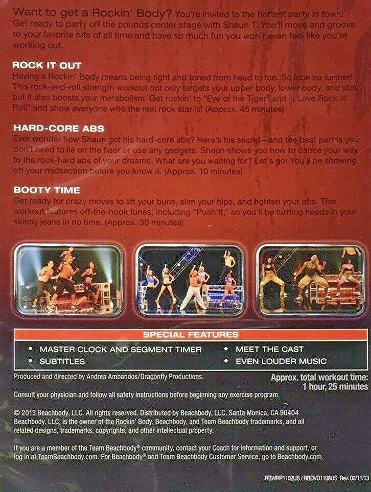 Rocky Body HARD CORE Workouts - ABS - BOOTY TIME" (3-DVDs) Rockin' NEW