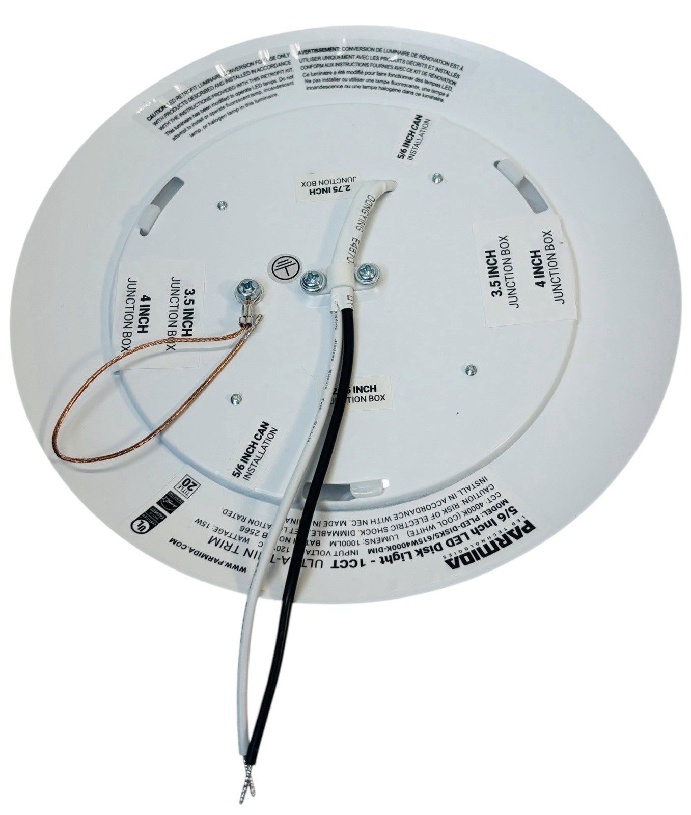 Parmida 5/6" Ultra-Thin LED Recessed Ceiling Lights 400K-DIM-24P, SET OF 4.