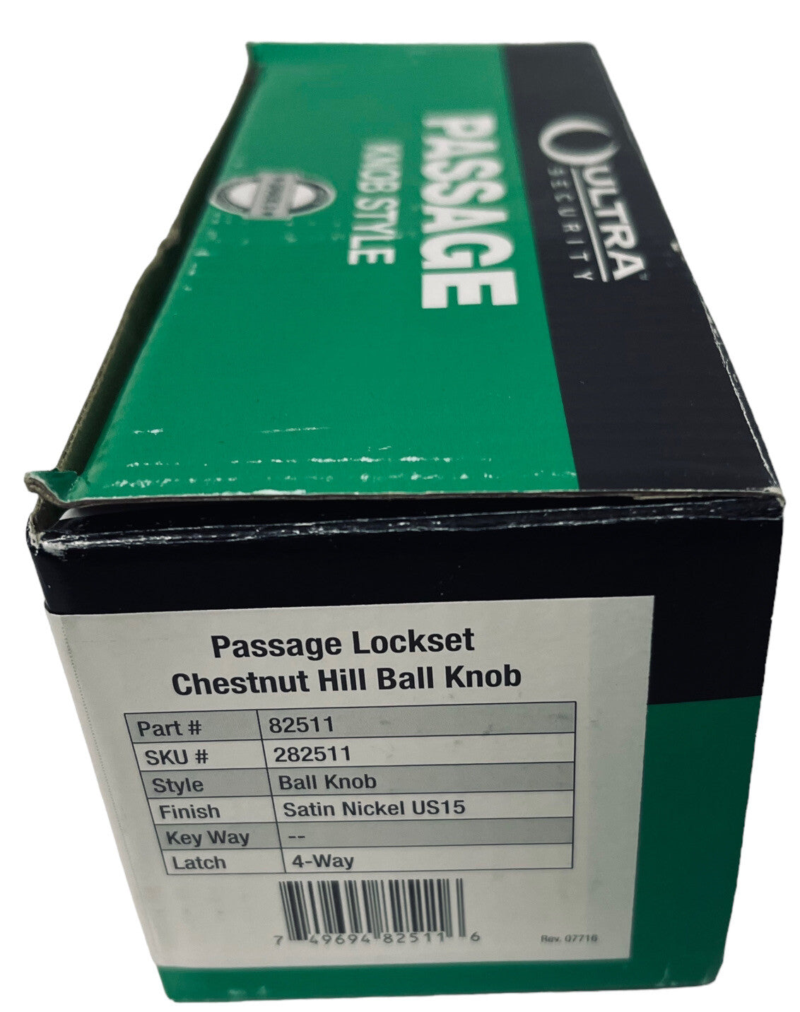 ULTRA Passage Door Knob Lock Ball Satin Nickel Finish US15 ~ BRAND NEW