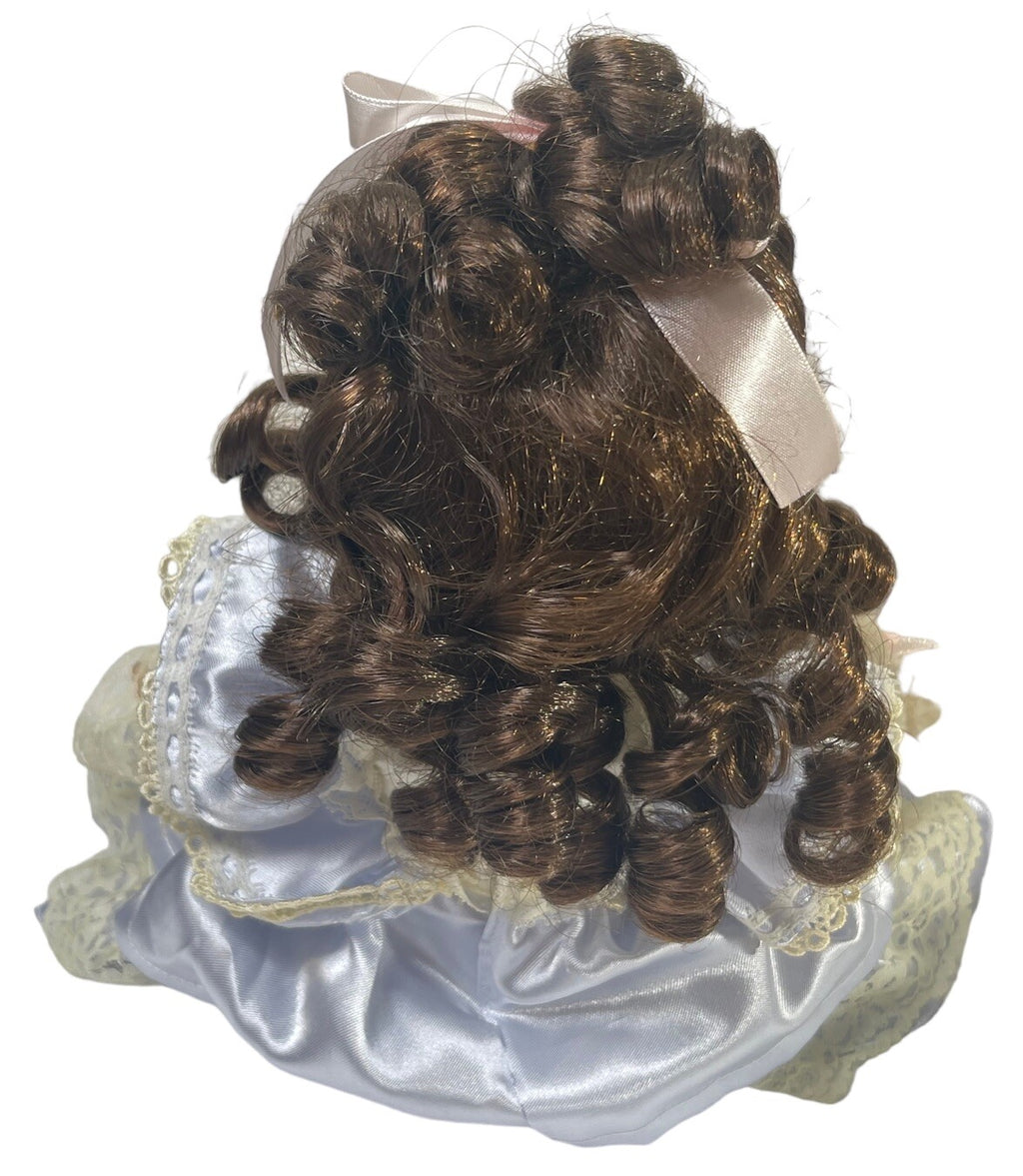 Unique Adorable Pretty In Purple Porcelain Doll ~ In Sitting Position ~ I - 5000