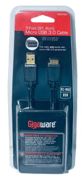 GIGAWARE 3-FOOT 91.4CM MICRO USB 3.0 CABLE for PC/MAC-2602583 - FACTORY SEALED