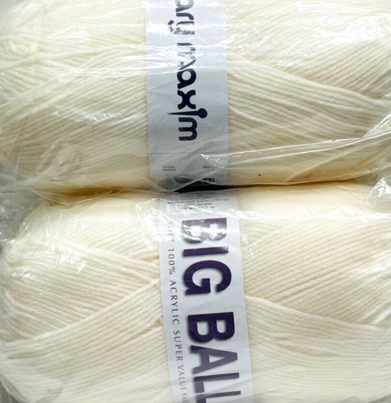 Mary Maxim Yarn “2-EGGSHEL-459802" 100% Acrylic Approx. 850 yds~777 m