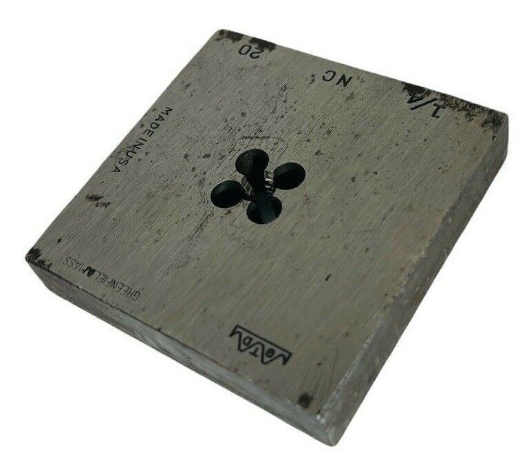 Tap & Die Square Bolt Die 1/4 NC 20 GTD No. 275 Solid 2-1/2" Greenfield-VINTAGE