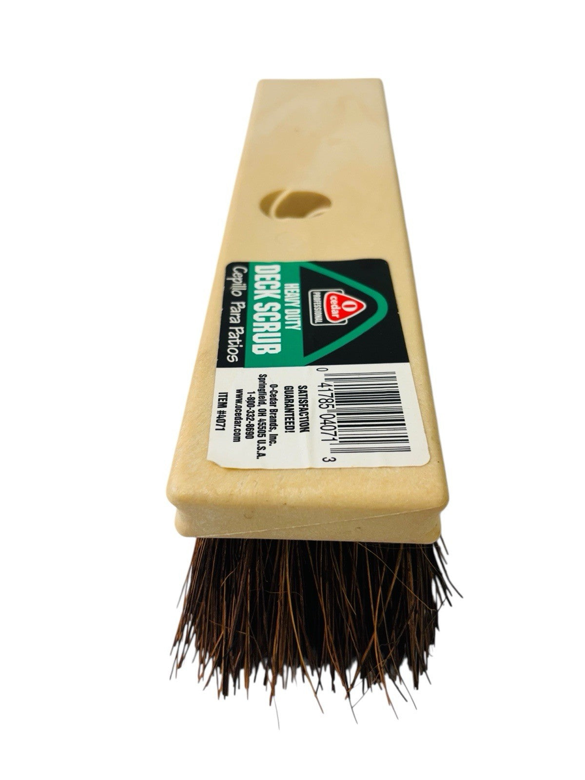 Cedar Heavy Duty Deck Scrub Brush w/ Natural Palmyra Bristles for Decks & Patios
