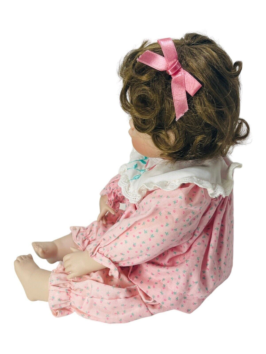 PORCELAIN DOLL KAITLYN w/Teddy Bear 1993 THE ASHTON-DRAKE GALLERIES No. 2444 FB