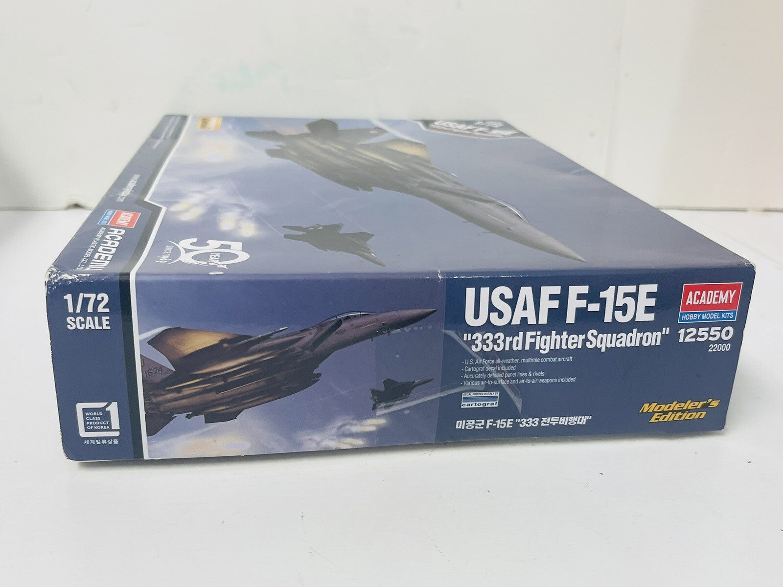 Strike Eagle 333rd FS USAF-15E Fighter - 1/72 Scale-Plastic Model  Academy F15