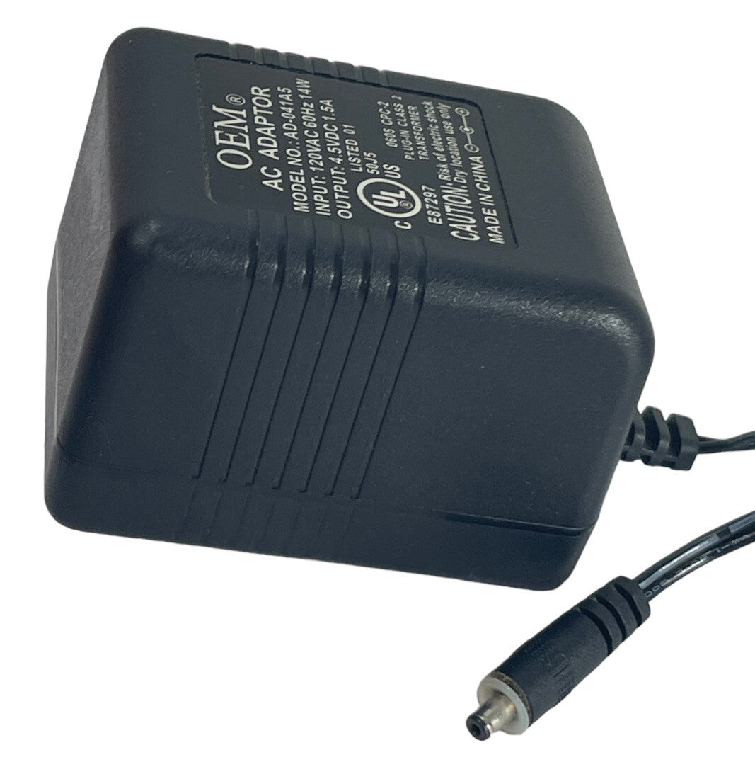 OEM AC Adapter Model NO. AD-041A5, Output 4.5V DC - Input 120VAC, TESTED-WORKS.