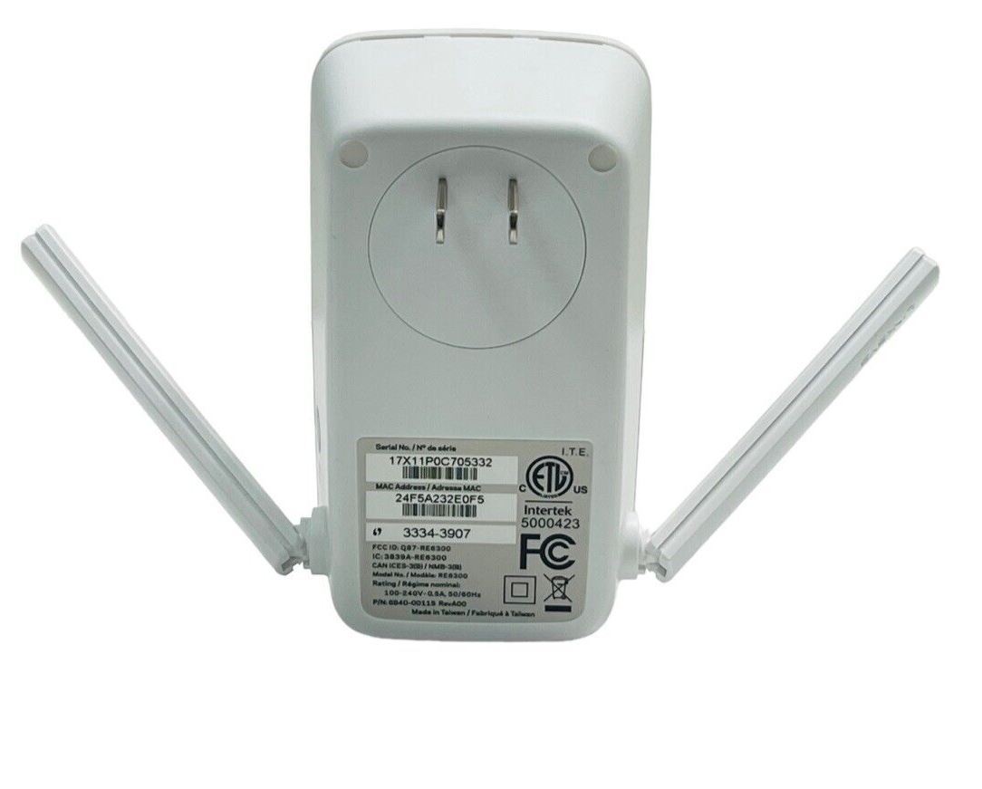 WiFi Range Extender, Includes Ethernet Cabe & Manual - Linksys RE6300 ~ PREOWNED