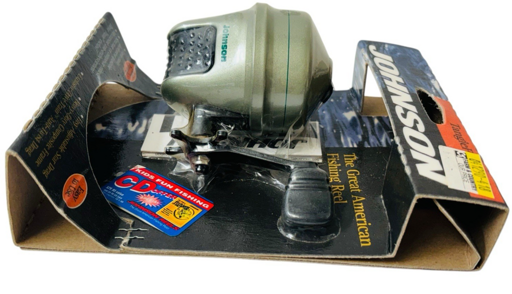 VINTAGE JOHNSON 10 TANGLE FREE FISHING REEL. NEW IN FACTORY SEAL PACKAGE.