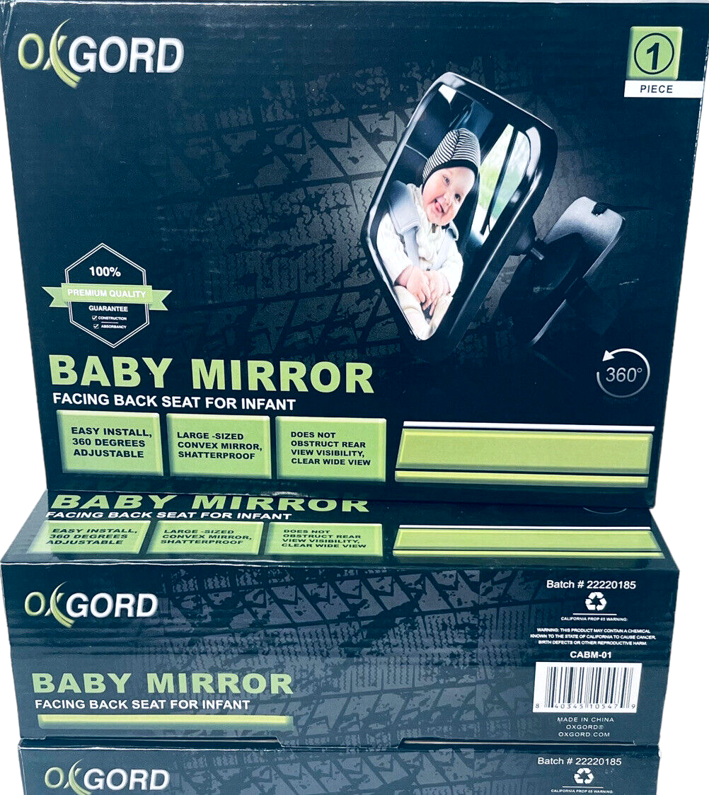 AUTO BABY MIRROR FACING BACKSEAT FOR INFANT (1-PEICE) OXGORD NEW/FACTORY SEALED.