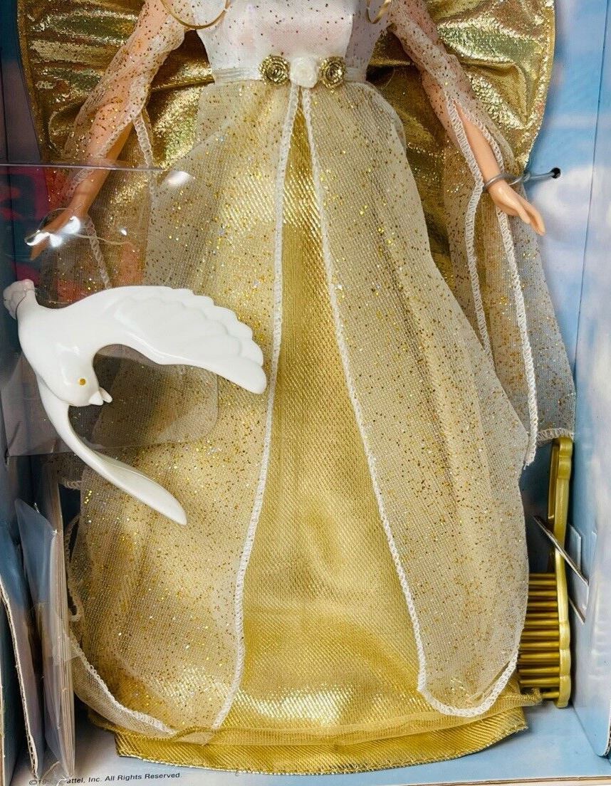 1999 Special Edition Barbie Doll ANGELIC INSPIRATIONS (Gold Gown w/Dove) 24984