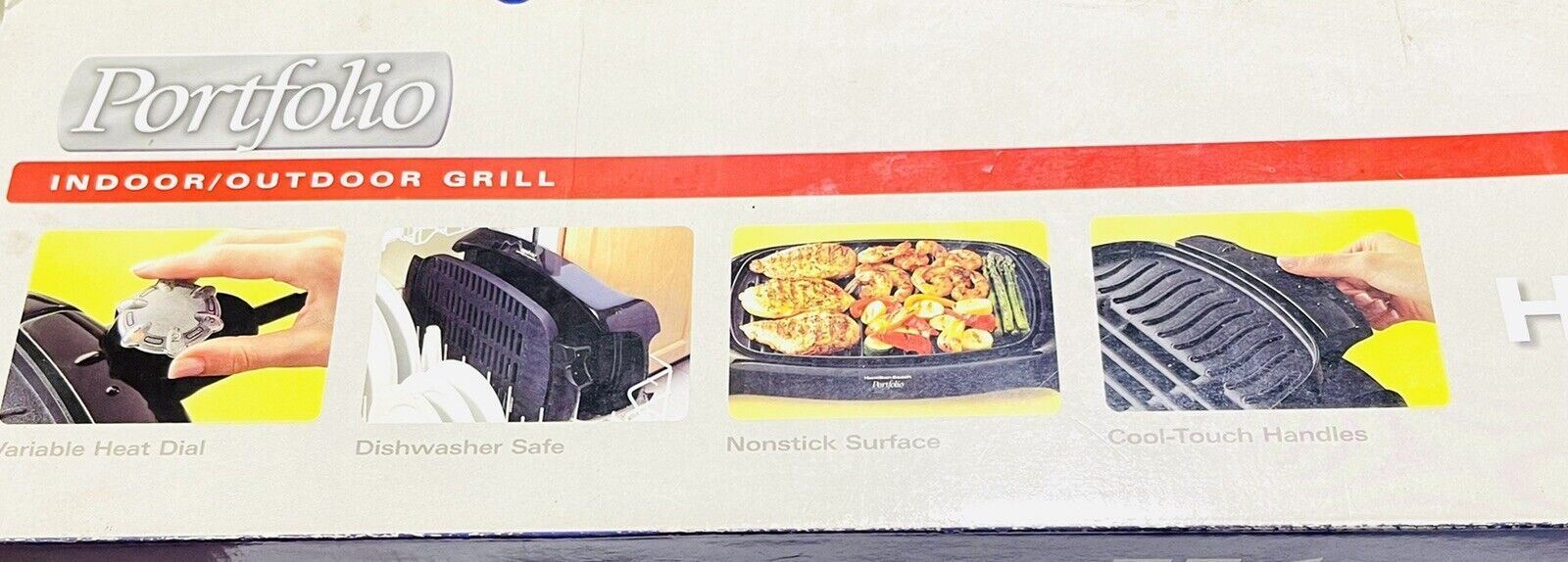 Hamilton Beach Indoor Grill Portfolio 31605 Health-Smart, "BRAND NEW IN BOX"
