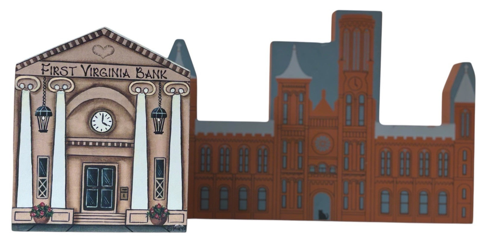 The Cat's Meow Wooden SMITHSONIAN INST BUILDING DC ~ BRANDYWINE 1ST VIRGINA BANK