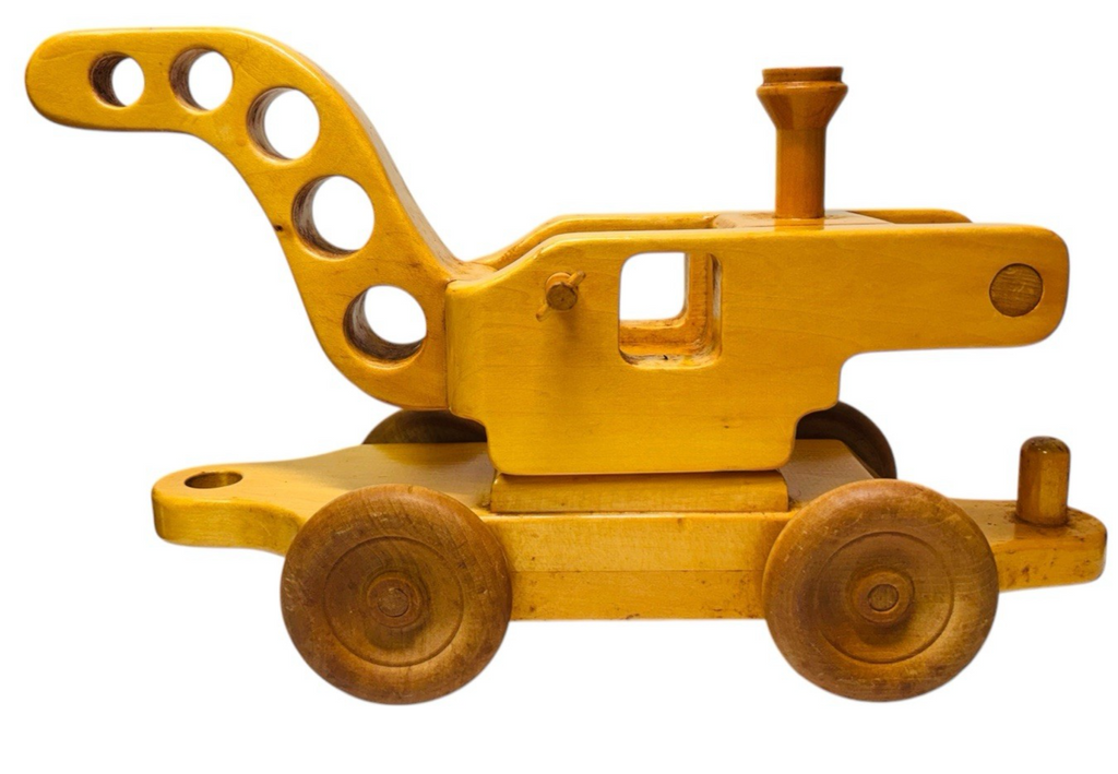 Handmade Oak Wooden Crane Trian Toy L 13'' X H 8'' X W 4'' Weight 2 lbs. By AFD