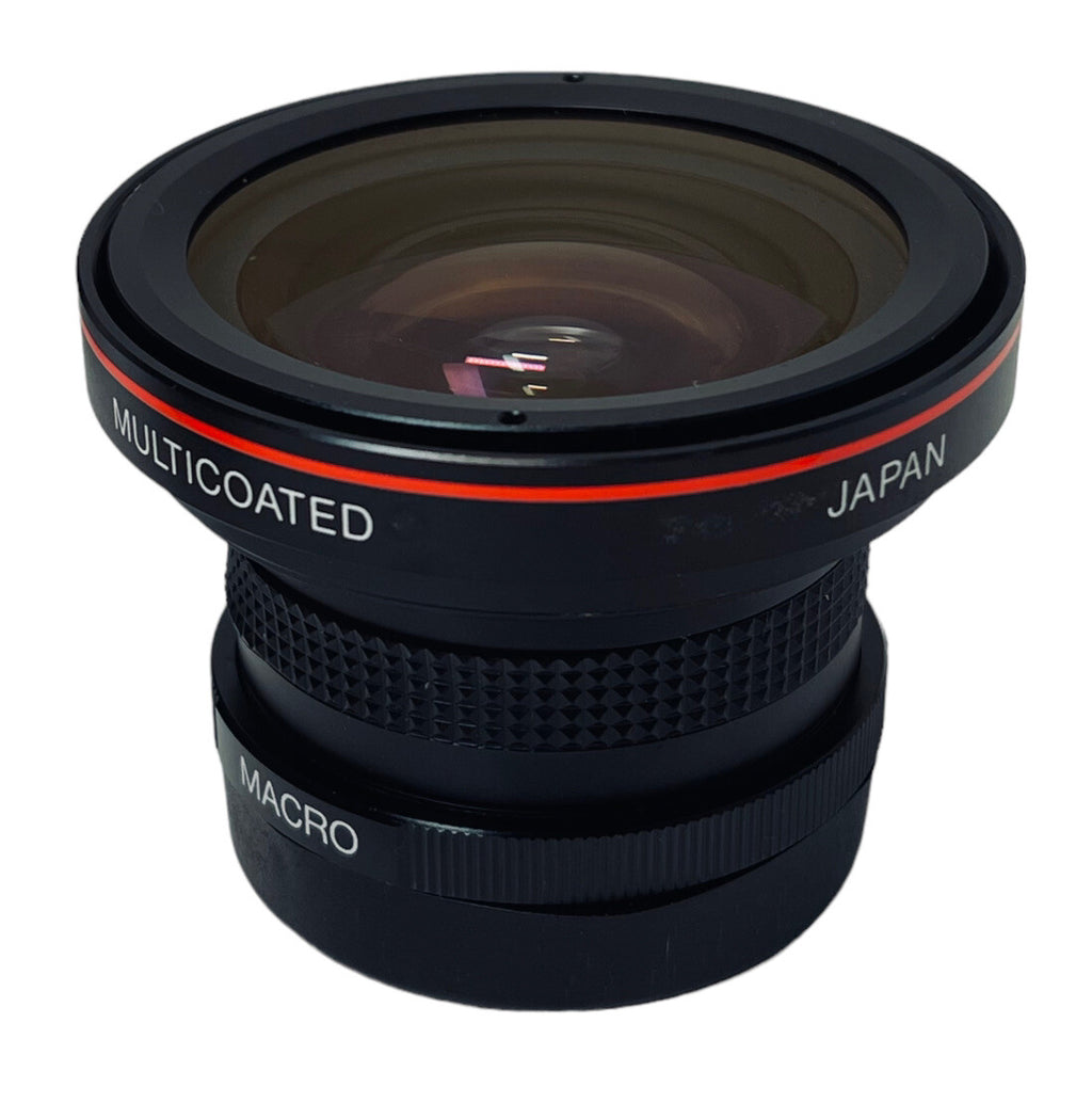 LENS ULTRA WIDE-ANGEL VIDEO VIVITAR 0.42X W/CASE, 3-ADAPTER RINGS & MANUAL.