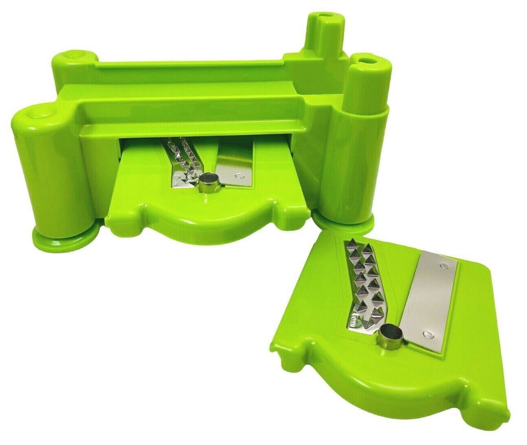 BRIEFTONS Vegetable Cutter Spiralizer 3-Interchangable Blade Styles Green-Manual
