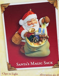 HALLMARK SANTA"S MAGIC SACK Clips to Light, Ornament & Memory Card KEEPSAKE 2005