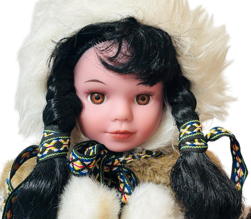 Alaskan Friends Arctic Circle Eskimo Girl Doll Fur Coat Alaska (XX0036)