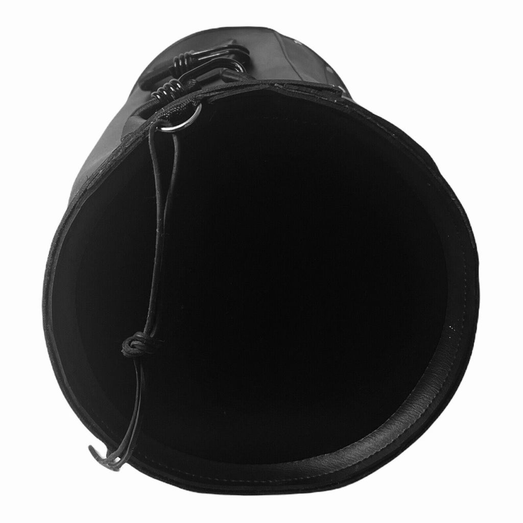 FRONT HANDLE Motorcycle LEATHER Saddlebag L 15.5 X H 5 X R 27.5 Fork Bag
