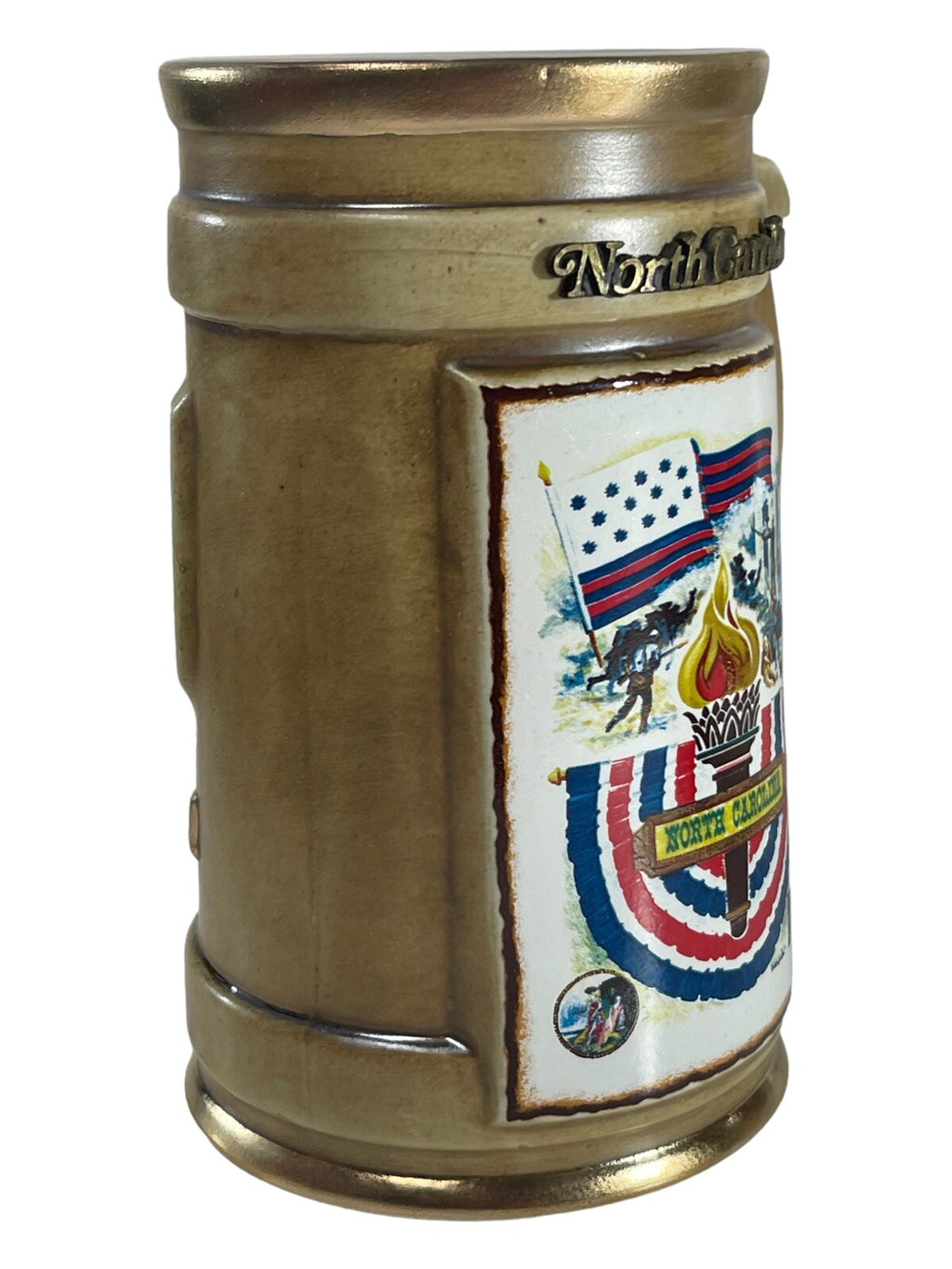 North Carolina Ceramic Stein Mug 1976 USA 200 Years Celebration No.165 ~ RARE