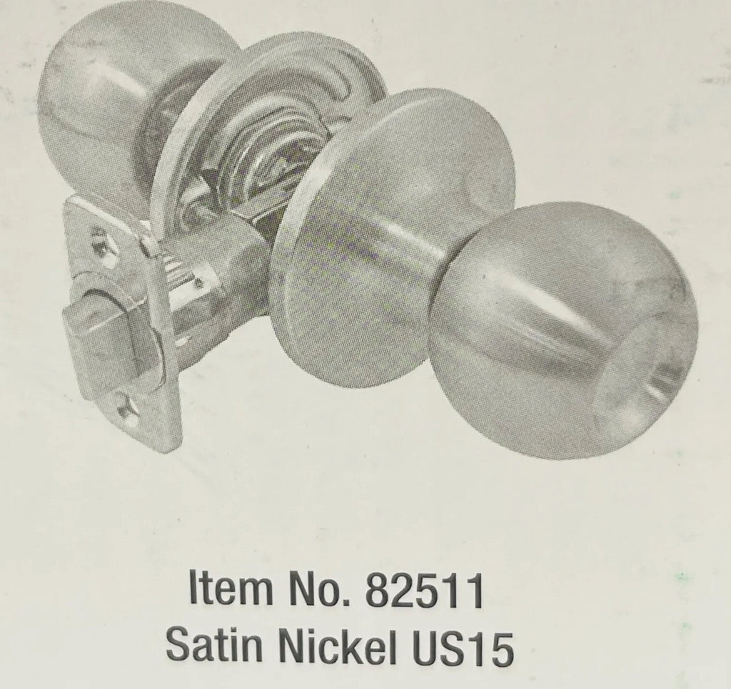 ULTRA Passage Door Knob Lock Ball Satin Nickel Finish US15 ~ BRAND NEW