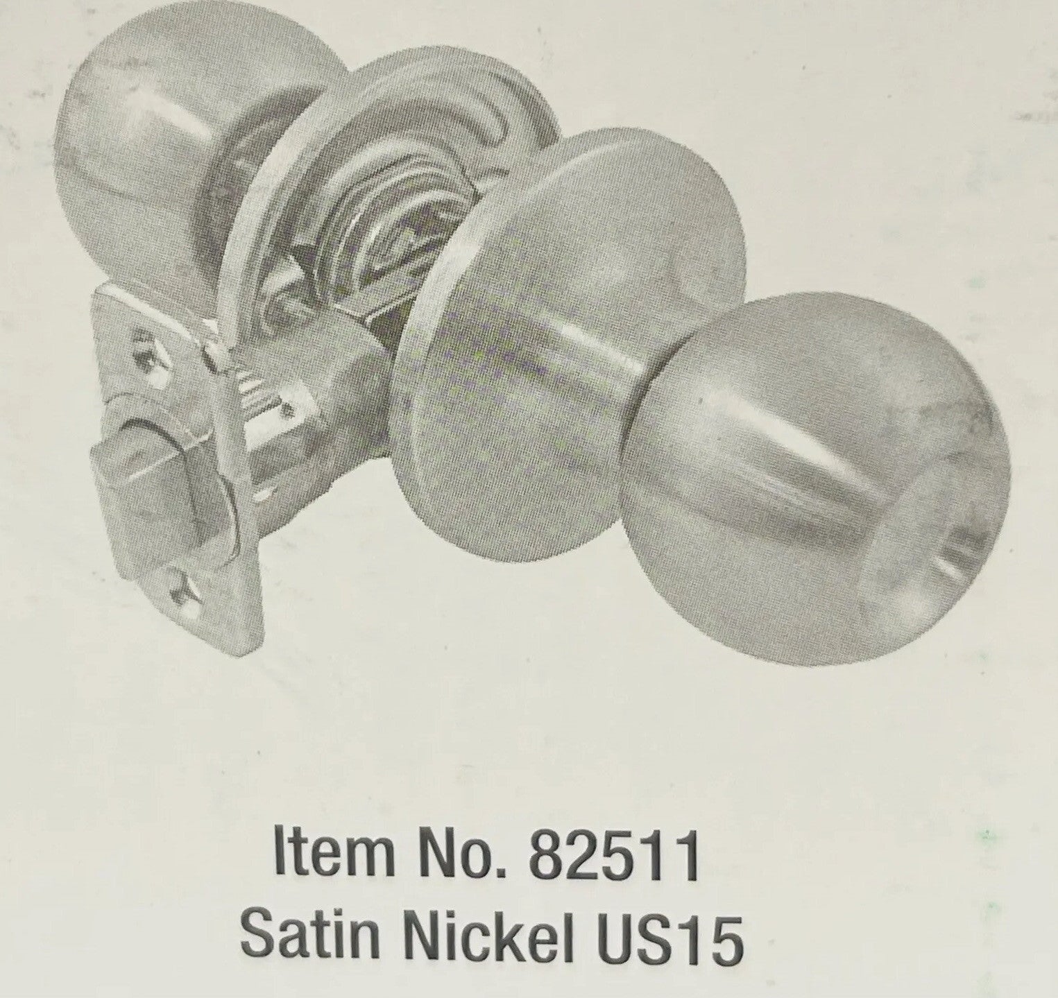 ULTRA Passage Door Knob Lock Ball Satin Nickel Finish US15 ~ BRAND NEW