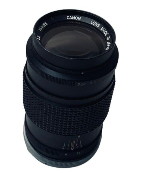 Canon MF Lens FL 135mm 1: 3.5 Mount 151625 w/Lens Holder Made In Japan