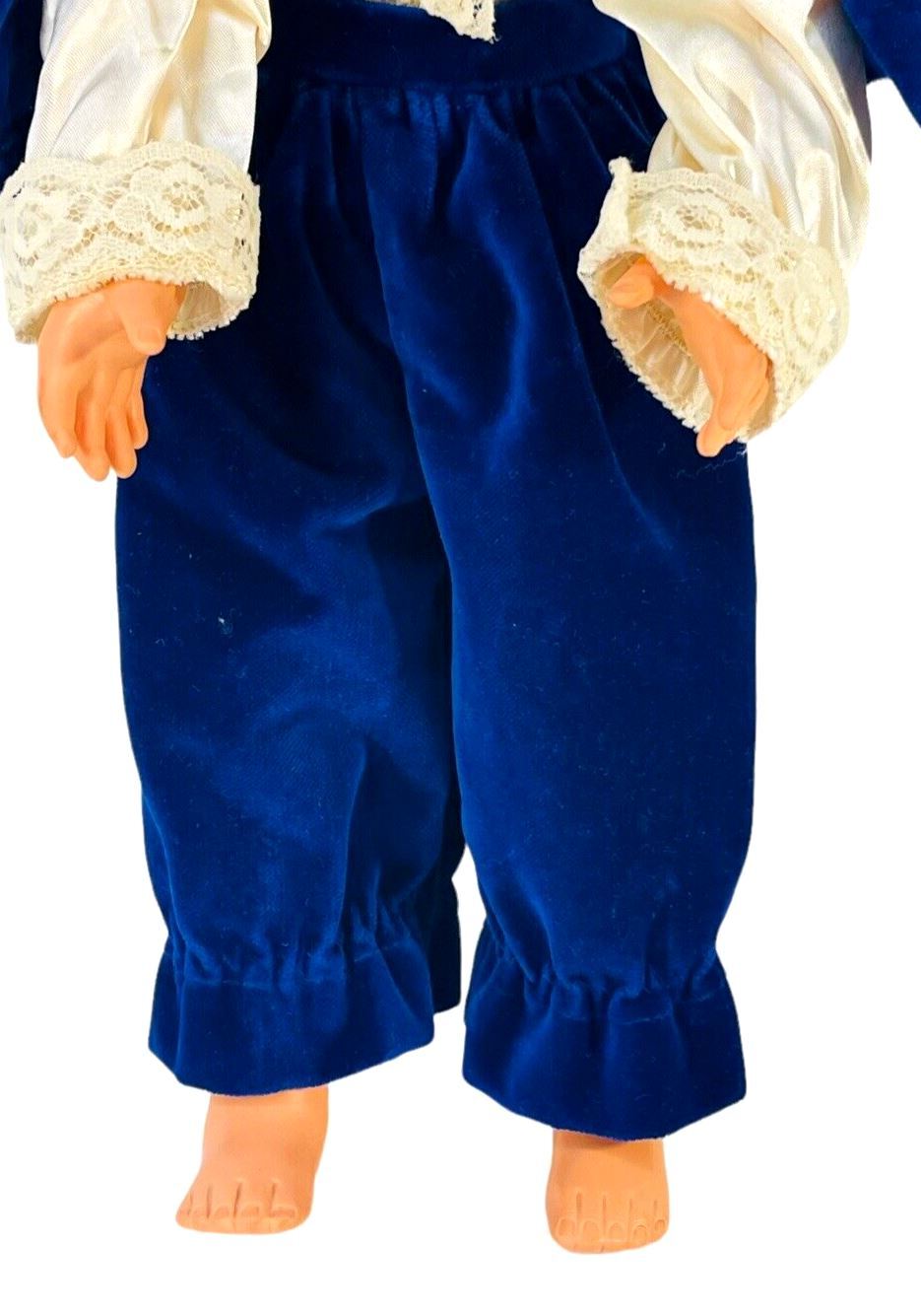 VINTAGE BOY BLUE STYLE DOLL - 19” TALL X 6'' WIDE - WEIGH 1.8 LBS. SCHILDKROT