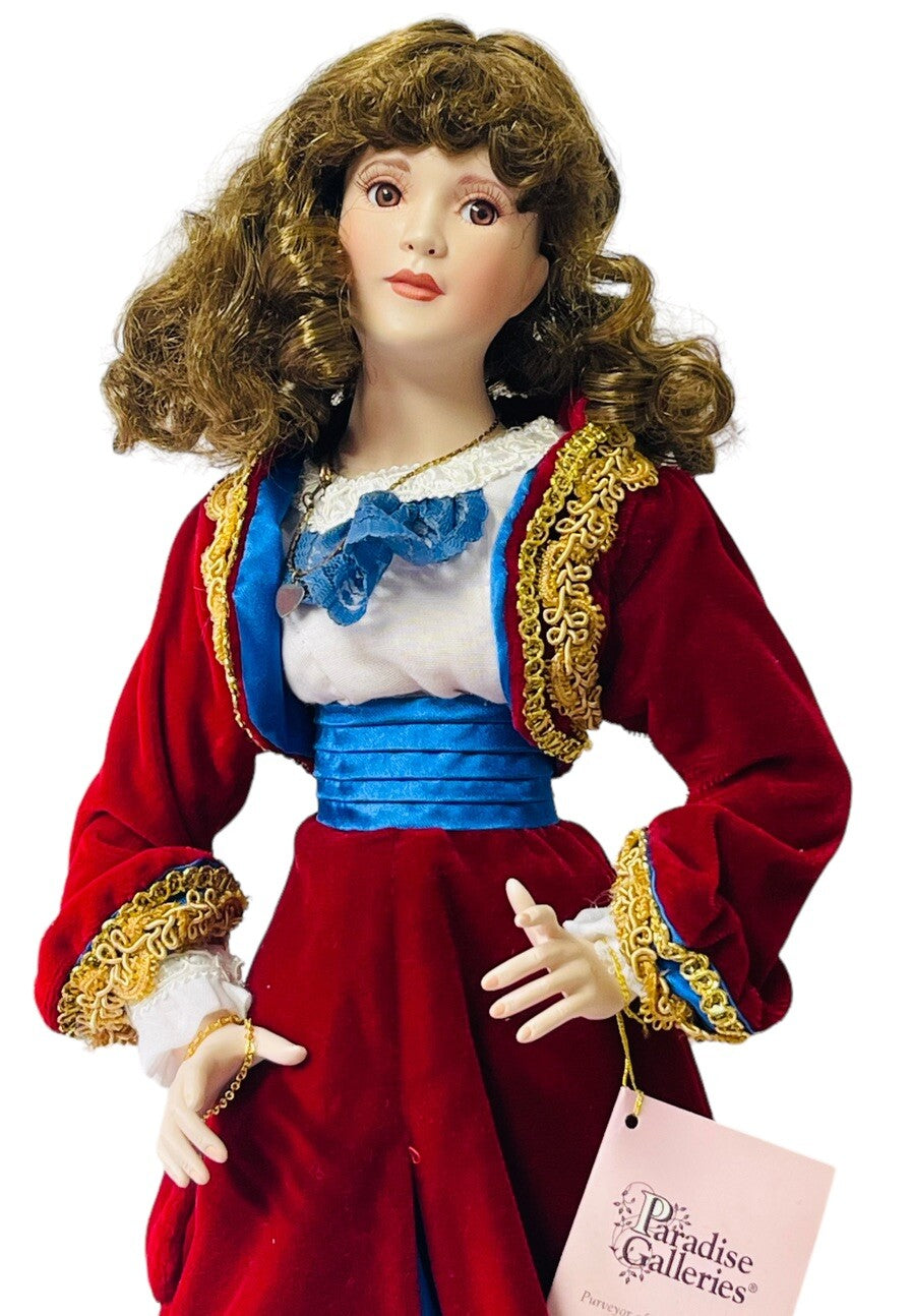PARADISE GALLERIES DOLL 19" CHARLENE VICTORIAN W/COA B199 BY; PATRICIA ROSE