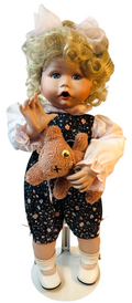 1991 Knowles Porcelain Collector's 14” Doll 4305A By Jan Goodyear W/Stand~Box
