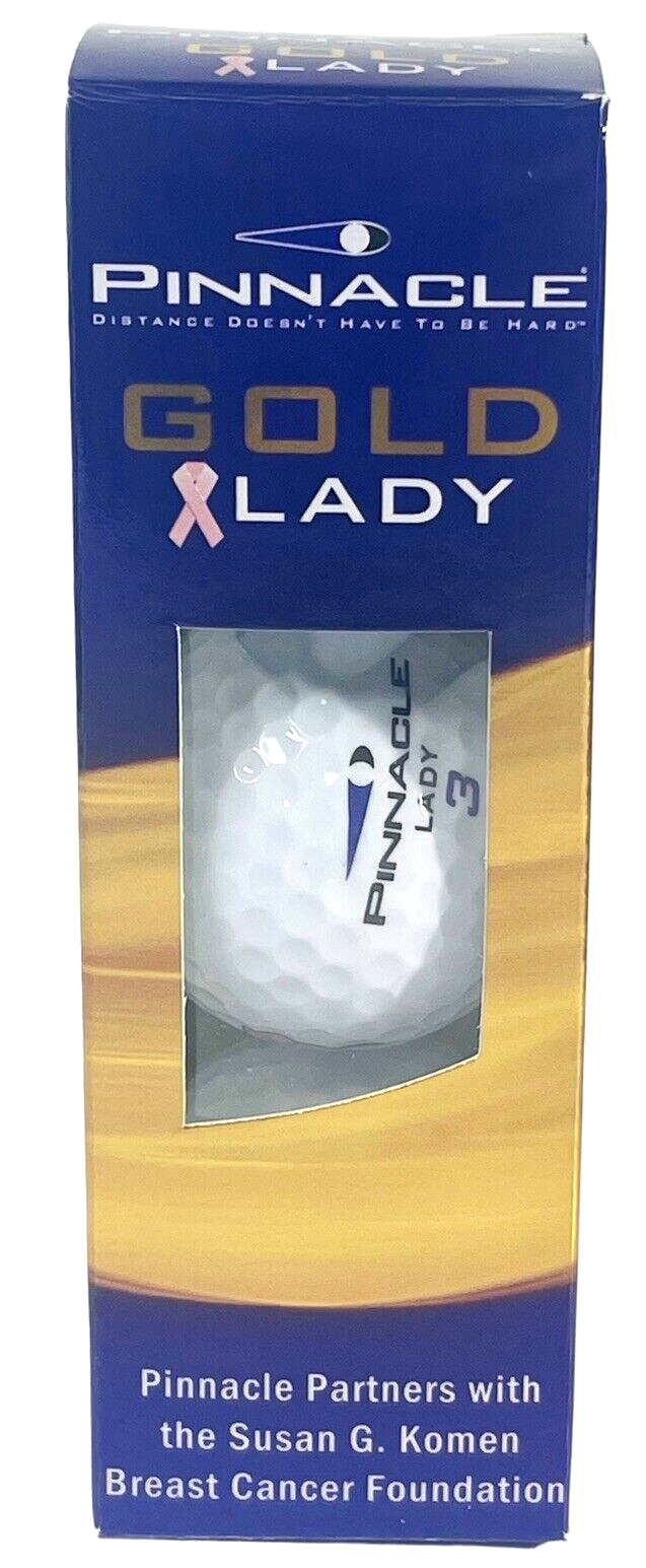 3-GOLF BALLS, SUSAN KOMAN FOUNDATION -LADY #3 Pinnacle NEW