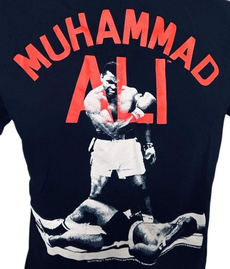 Muhammad Ali Brand Men's T-Shirt Black, Size Large, Boxing.