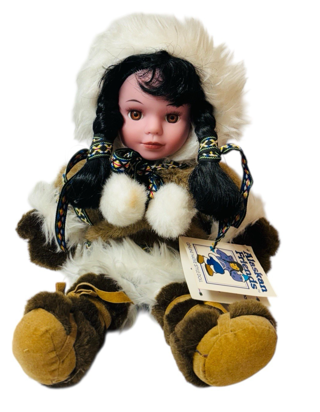 Alaskan Friends Arctic Circle Eskimo Girl Doll Fur Coat Alaska (XX0036)
