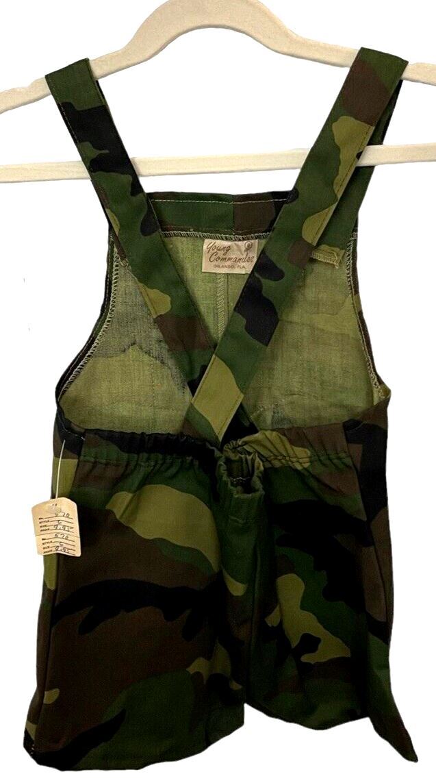 Camouflage Overalls w/Bib, CHILD Size 6 by; Young Commandos Made In USA "NEW"