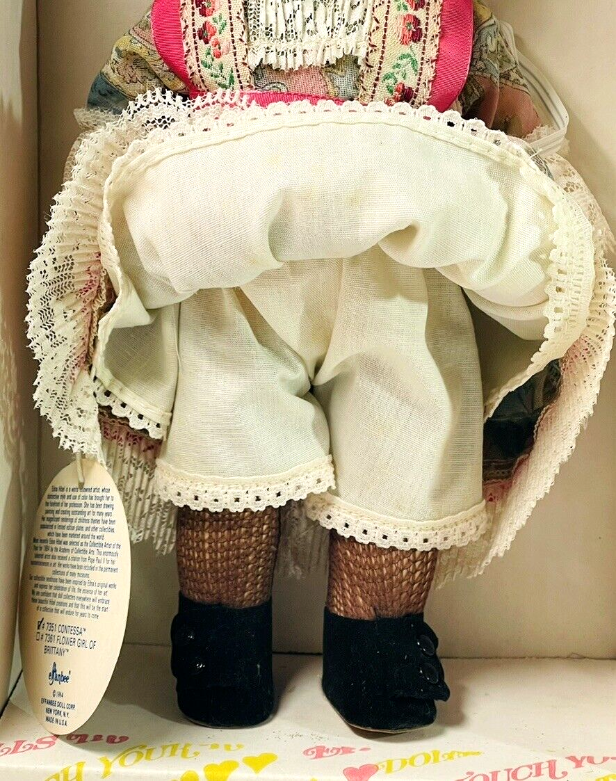1984 Effanbee Gypsy Doll Contessa 11” Edna Hibel 7351 Tag & Original Box