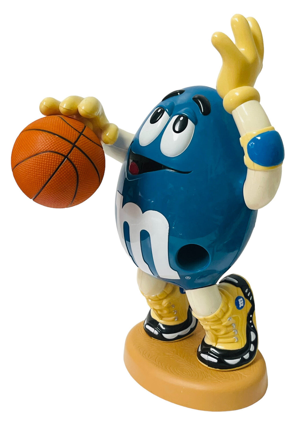 M&M'S Collectible Blue Basketball Player Candy Dispenser ~ Official, VINTAGE