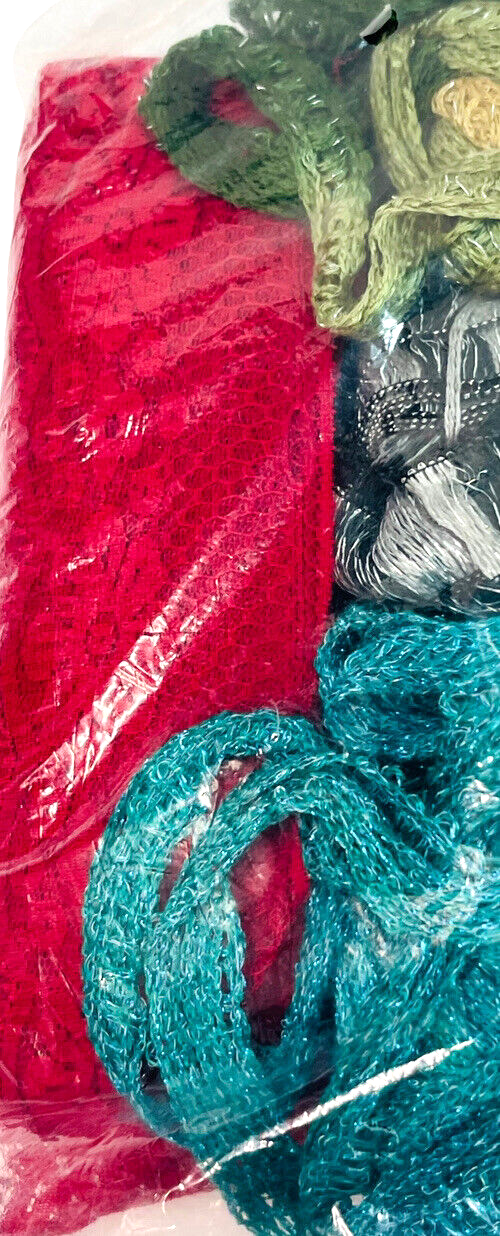 100% Mix Fibers Yarn Make 5-Scarves Net Weight 16 Oz. Fashion Pack