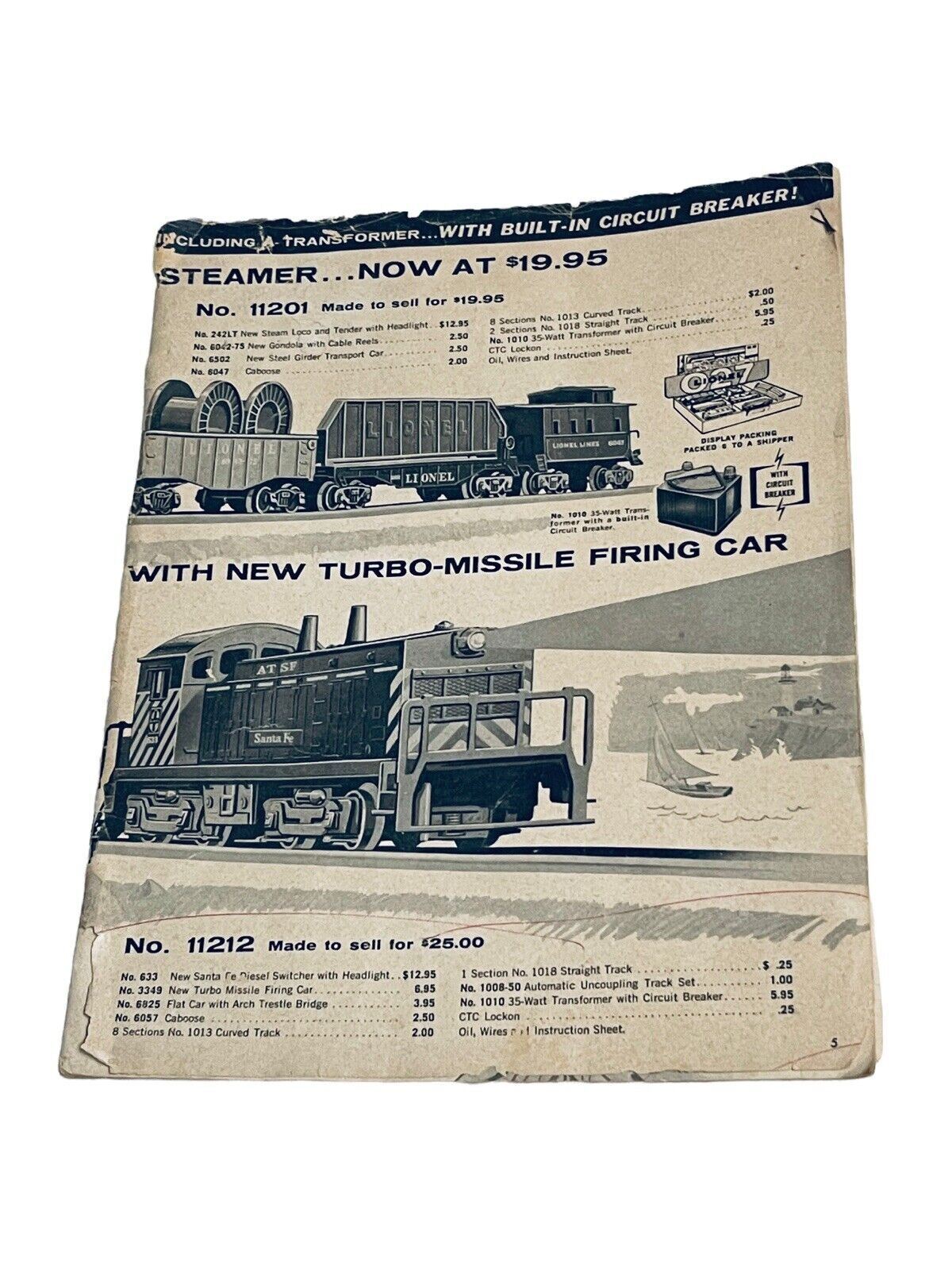 Lionel 1960s Train Catalog of Trains, Tracks, Motors, Setup Guide & Much More