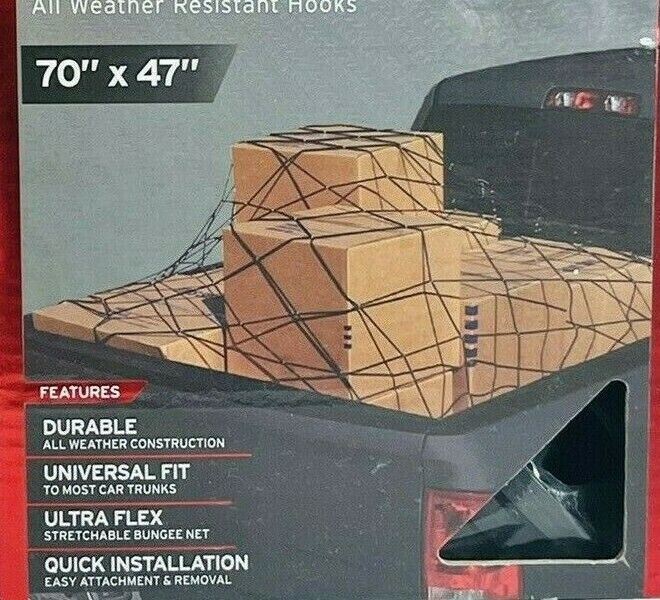 Heavy Duty Bungee Adjustable Cargo Net 70"x47" - BRAND NEW-FACTORY SEALED"