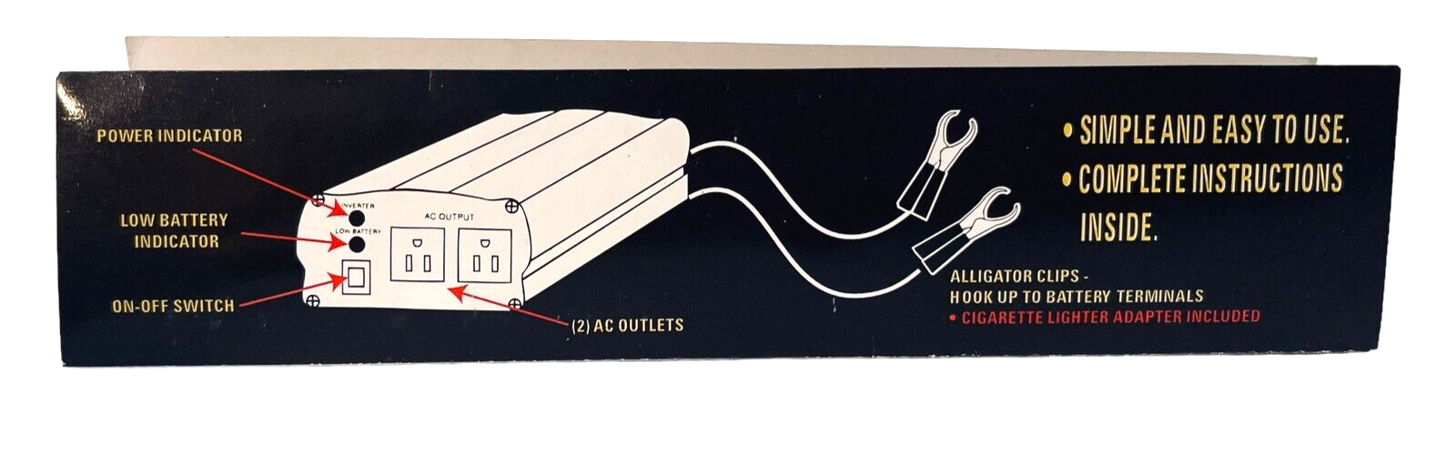 Inverter Travel Power HM300 300-Watt Dual 110V Output W/Manual Roadmaster