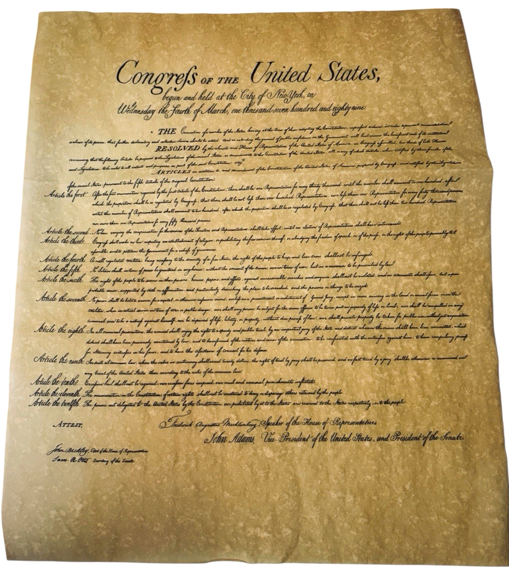Complete Set of 4 American Historical Documents - Replicas in Original Package
