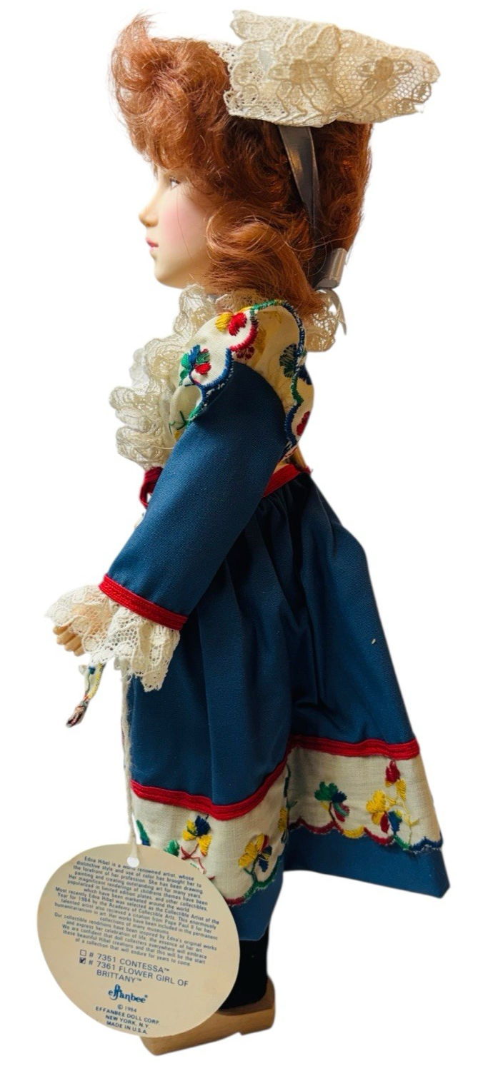 1984 Vintage Effanbee Flower Girl of Brittany 12'' Doll #7361 By Edna Hibel