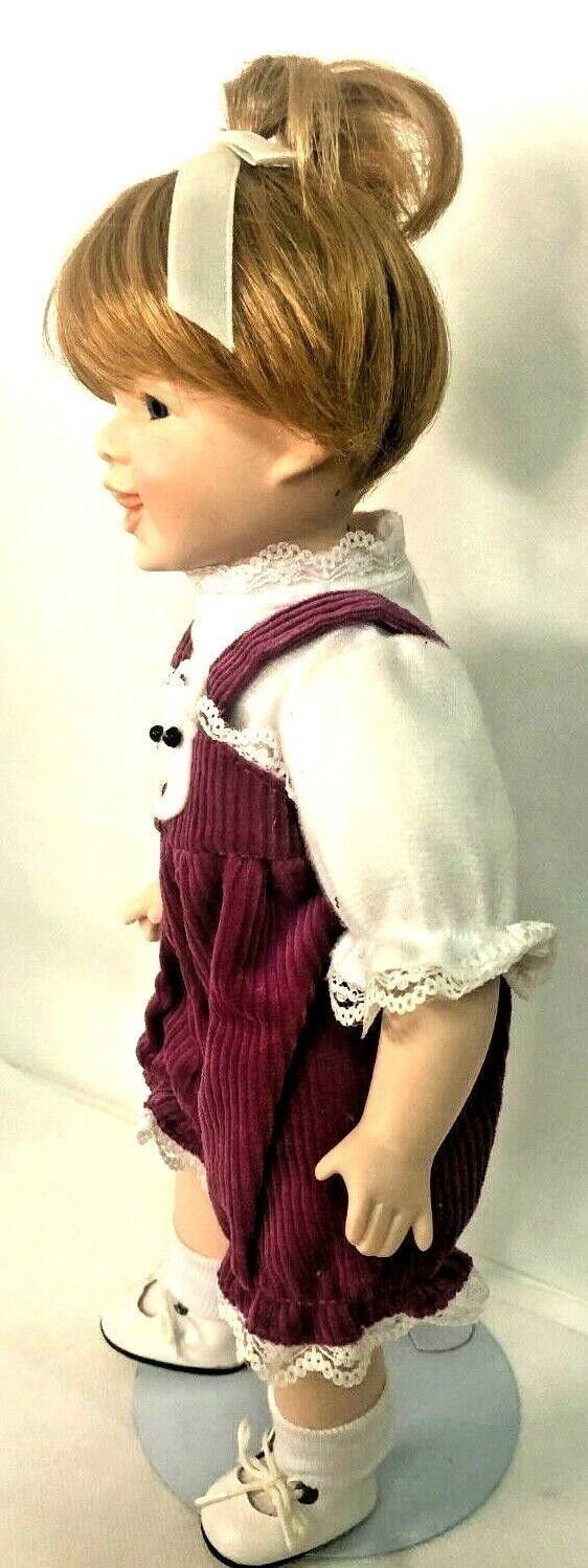 HERITAGE MINT LTD©1992© PORCELAIN DOLLS, GIRL & BOY 13.5 INCHES TALL w/STANDS